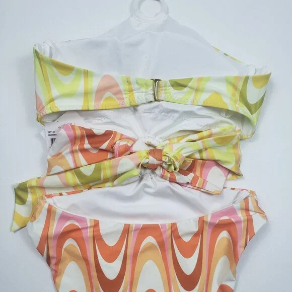 Becca Whirlpool Margot High Neck Halter One Piece Size Small Citrus Retro Print - Picture 13 of 16